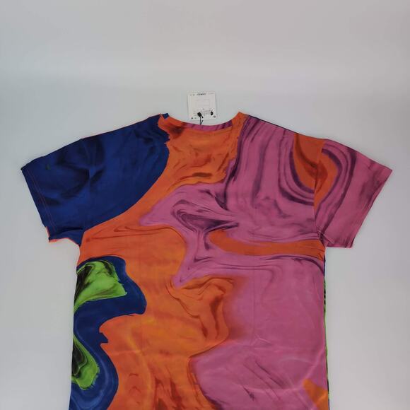 Desigual Luca Floral Mandala Unisex Orange Pink Purple Blue T-Shirt NWT- Size U - Picture 4 of 15